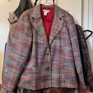Coldwater Creek Multicolor Tweed Women's Blazer Jacket